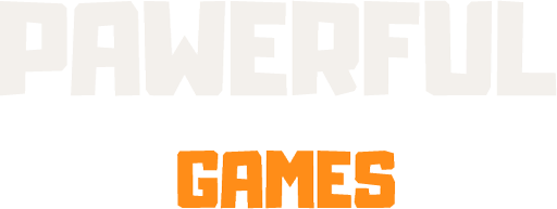 pawerful games logotype company focused in android and ios games